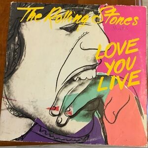 The Rolling Stones Love You Live Pink and Yellow Cover